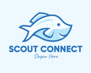 Blue Trout Fish logo design