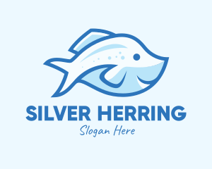 Blue Trout Fish logo design