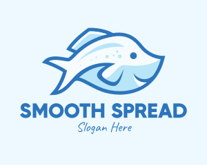 Blue Trout Fish logo design