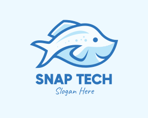 Snapper - Blue Trout Fish logo design