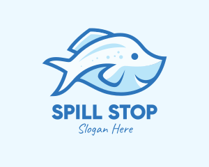 Blue Trout Fish logo design