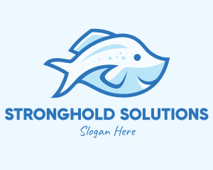 Blue Trout Fish logo design