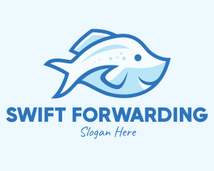 Blue Trout Fish logo design