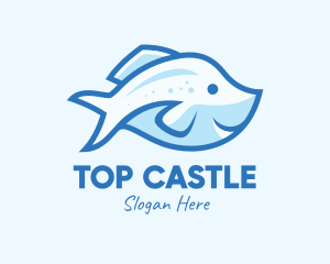 Blue Trout Fish logo design