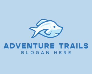 Blue Trout Fish logo design