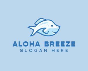 Blue Trout Fish logo design