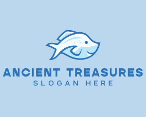 Blue Trout Fish logo design