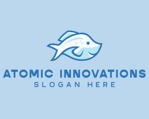 Blue Trout Fish logo design