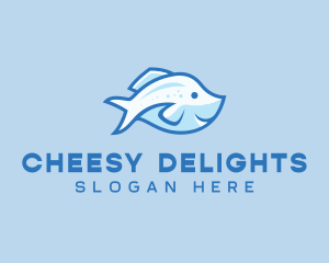 Blue Trout Fish logo design