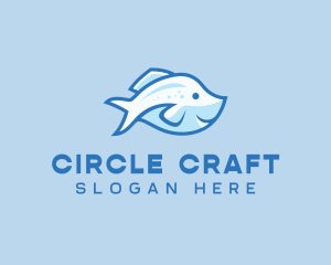 Blue Trout Fish logo design