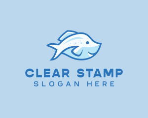 Blue Trout Fish logo design