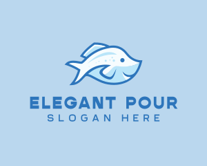 Blue Trout Fish logo design