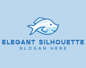 Blue Trout Fish logo design