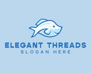 Blue Trout Fish logo design