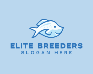 Blue Trout Fish logo design