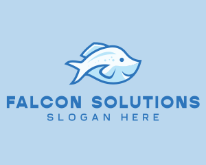 Blue Trout Fish logo design