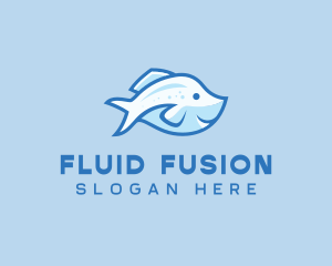 Blue Trout Fish logo design