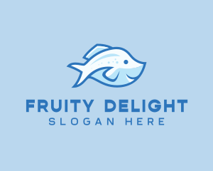 Blue Trout Fish logo design