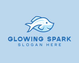 Blue Trout Fish logo design