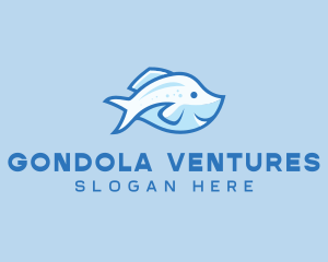 Blue Trout Fish logo design