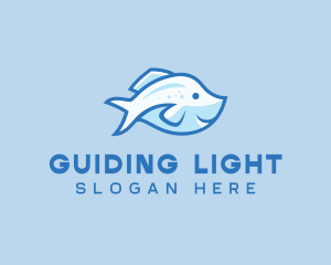 Blue Trout Fish logo design