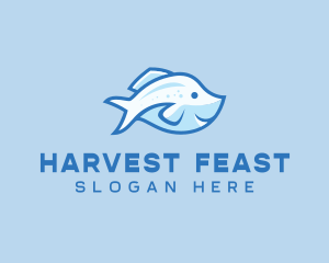 Blue Trout Fish logo design