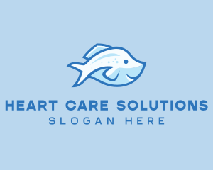 Blue Trout Fish logo design