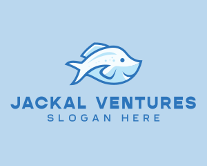 Blue Trout Fish logo design