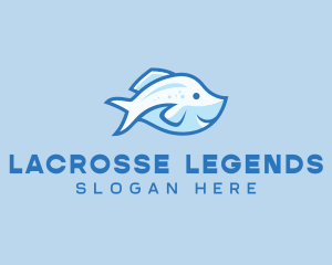 Blue Trout Fish logo design