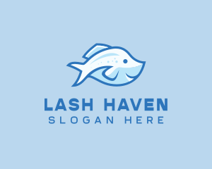 Blue Trout Fish logo design