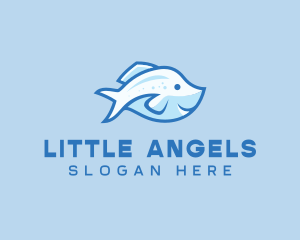 Blue Trout Fish logo design