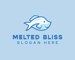 Blue Trout Fish logo design