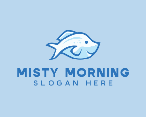 Blue Trout Fish logo design