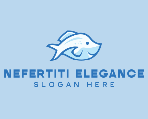 Blue Trout Fish logo design