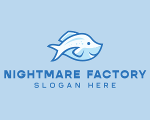 Blue Trout Fish logo design