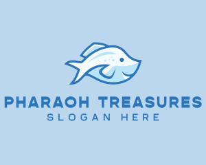 Blue Trout Fish logo design