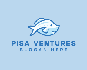 Blue Trout Fish logo design