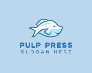 Blue Trout Fish logo design