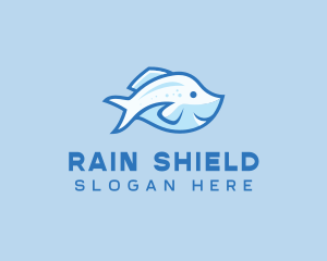 Blue Trout Fish logo design