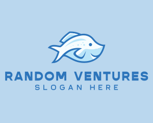 Blue Trout Fish logo design