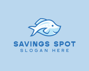 Blue Trout Fish logo design