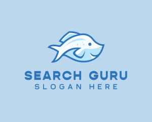 Blue Trout Fish logo design