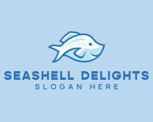 Blue Trout Fish logo design