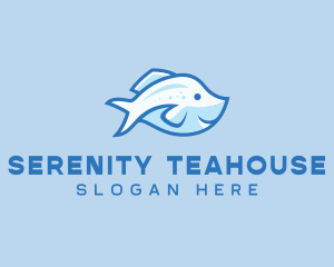 Blue Trout Fish logo design