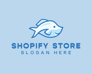 Blue Trout Fish logo design