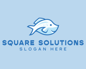 Blue Trout Fish logo design