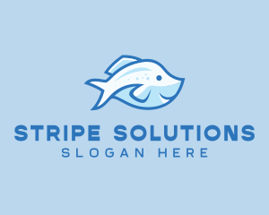 Blue Trout Fish logo design