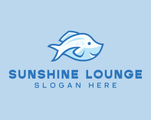 Blue Trout Fish logo design