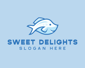 Blue Trout Fish logo design