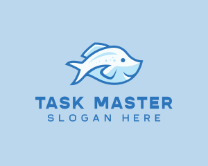 Blue Trout Fish logo design